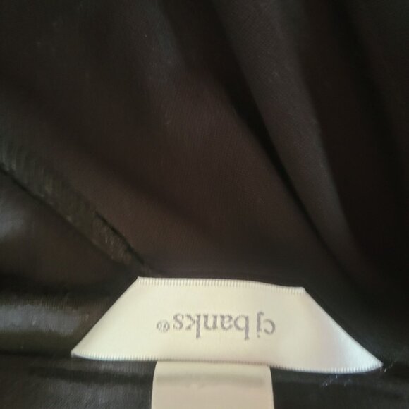 CJ Banks Womens Black Button-Front A-Line Skirt Size 2X - Picture 3 of 4